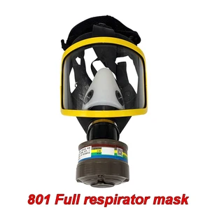 801 высококачественный респиратор противогаз 40 мм фильтр интерфейс высокое разрешение зеркальная силиконовая противогаз распылитель краски защитная маска