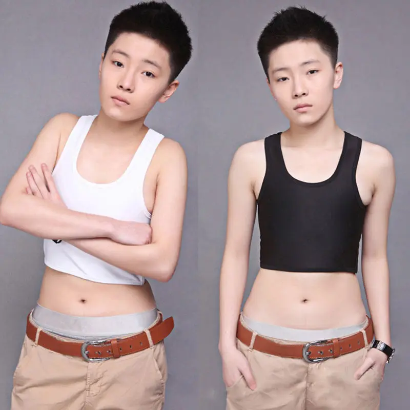 

Breathable Short Chest Breast Vest Buckle Trans Binder Lesbian Tomboy Cosplay Cotton
