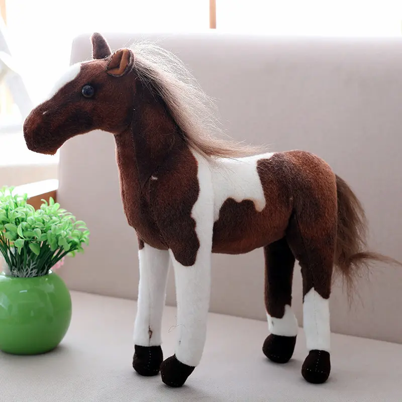 horse D 120 см полный размер варианты Аутентичные Моделирование Тигр плюшевые гигантский Тигр король джунглей плюшевые игрушки кукла рождественские подарки для детей - Цвет: horse D