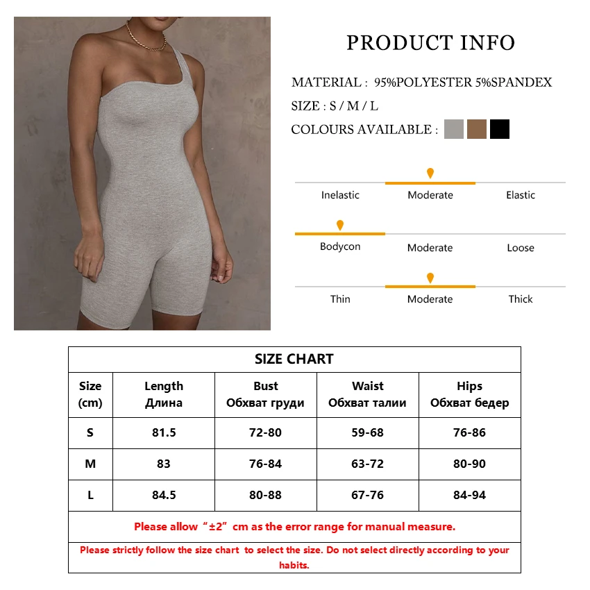 

ClaciveFashionGrayYogaLadiesJumpsuitBodyconOneShoulderWomen Rompers FitnessSlim WomenJumpsuit2021