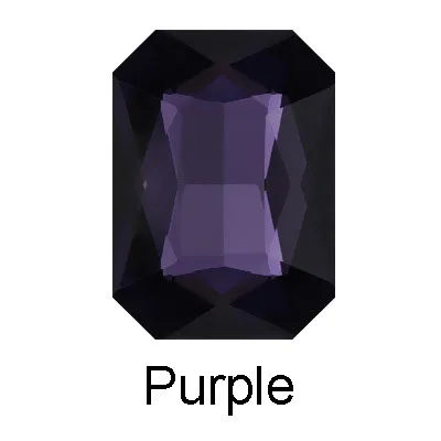 Purple Crystal pin 1 шт. модные красные заколки для волос розовое золото, розовый квадратный кристалл заколки для волос черный горный хрусталь заколка для волос для женщин Девушка аксессуары для волос - Окраска металла: Purple Crystal pin