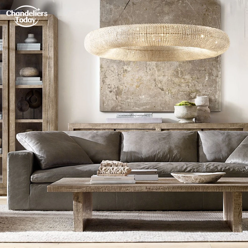 Заводская розетка роскошная винтажная RH Хрустальная Люстра Подвеска ореол