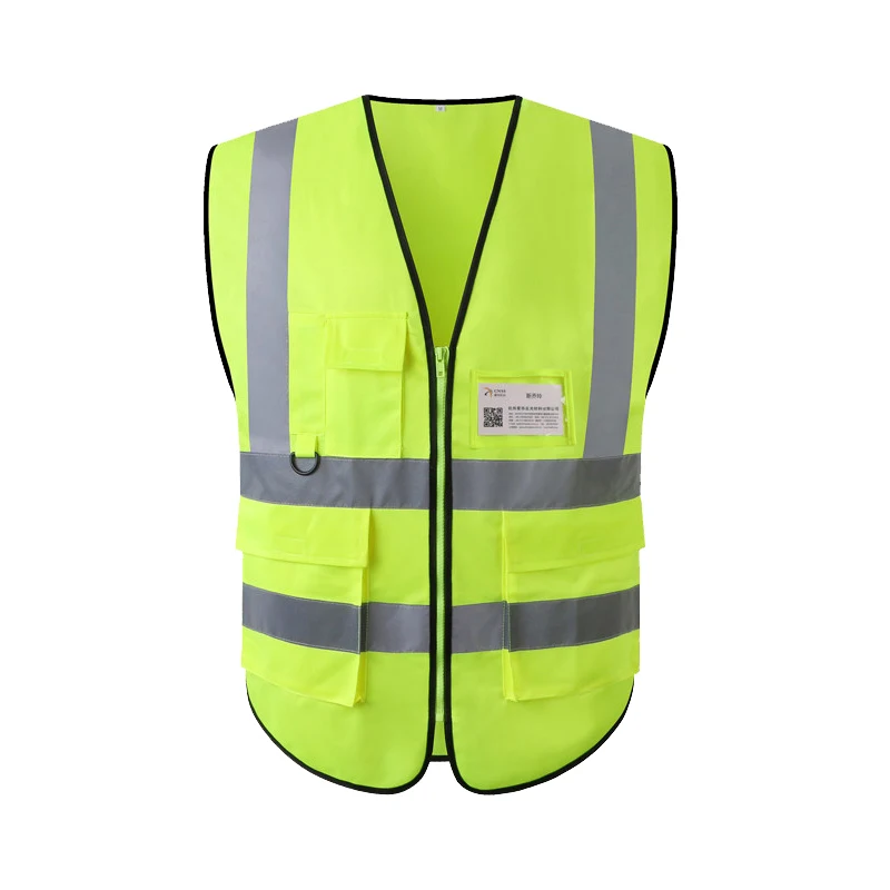 

Reflective Safety Vest With Pockets Working Clothes Hi Vis Jacket Construction Tools Vest Traffic Police Vest LOGO CUSTOM