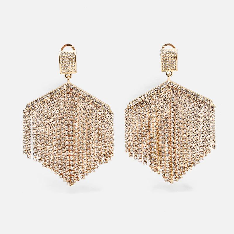 JURAN ZA, новая мода, геометрические висячие серьги с кристаллами,, Boho, ручной работы, висячие серьги для женщин, ювелирное изделие, подарок