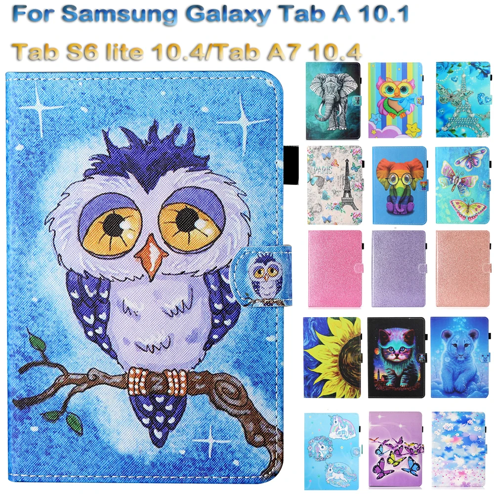 

SM-P610 T510 T500 чехол для Samsung Galaxy Tab A 10,1 Tab S6 Lite Tab A7 10,4 чехол Подставка для планшета Fundas Бесплатный стилус для сенсорного экрана