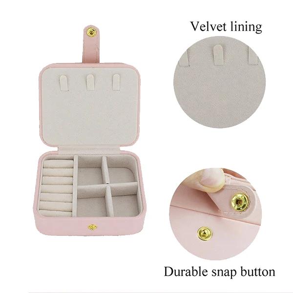 Путешествия Портативный полиуретановая шкатулка для украшений серьги Браслеты
