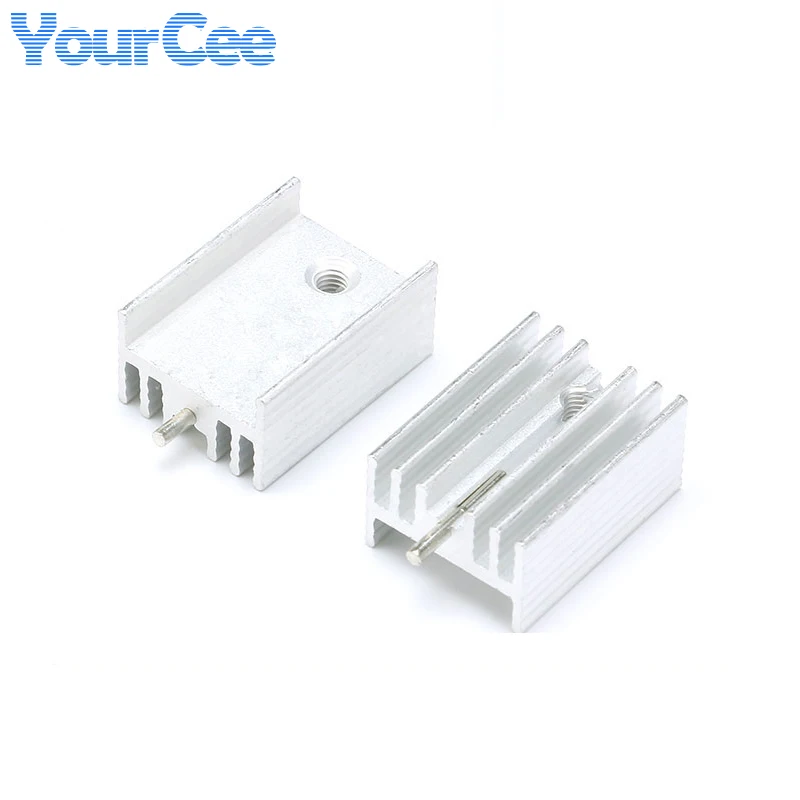 20 шт. радиатор из алюминиевого сплава охлаждающий Серебряный для электронной