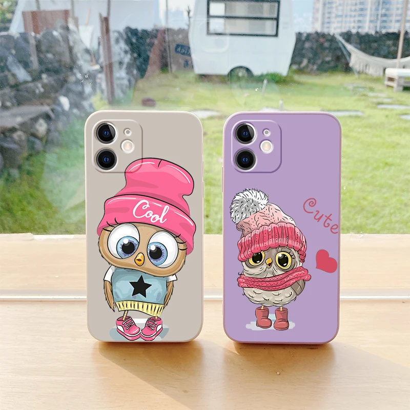 nohon design silicone find x3pro x2 for oppo reno 5 pro plus 4se 6 5g smart lovely owl pattern phone case back cover free global shipping