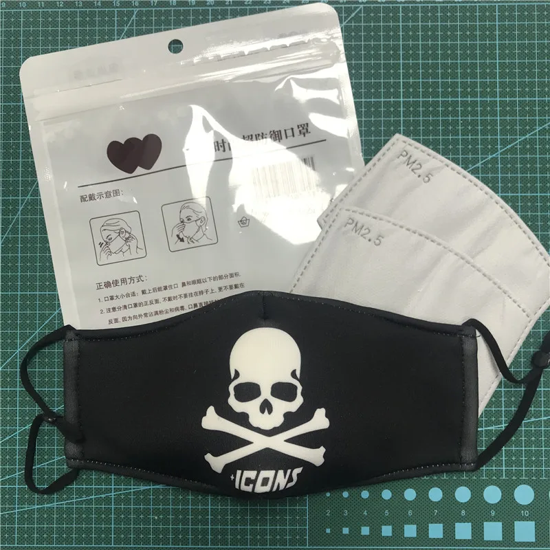 2020 маски с черепом Bts маска для лица камуфляжная унисекс дымом защитой от газа в