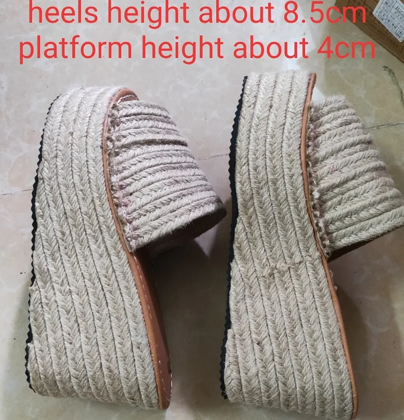 Шлепанцы женские летние эспадрильи на платформе открытый носок высокий каблук