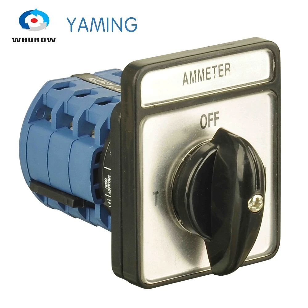 Кулачковый переключатель амперметр/вольтметр 3 полюса 20 А 4/7 позиций