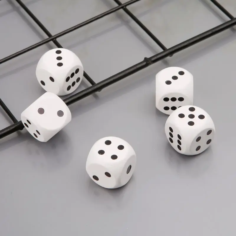 

5pcs 20mm Round Corner Wood Dice For Bar Nightclub Party RPG Board Game Kid Toys