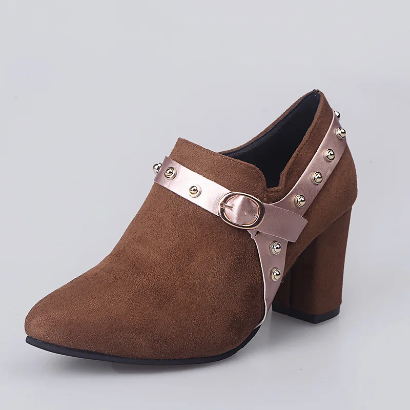 Модные новые женские осенние ботильоны Повседневные высокие винтажные короткие