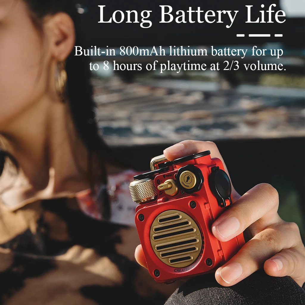Tanie MUZEN Wild Mini Bluetooth 5.0 Głośnik Bezprzewodowy Wodoodporna Podróż Na Zewnątrz Sztuka Retro Prezent Urodzinowy Kreatywny Prezent Na Boże Narodzenie