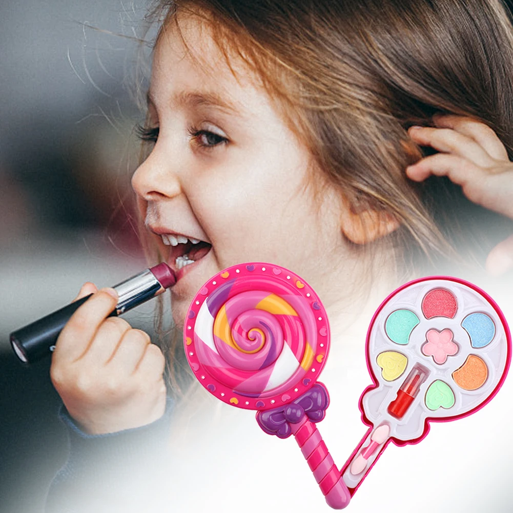 Детский набор игрушек для макияжа ролевые игры принцесса розовый макияж