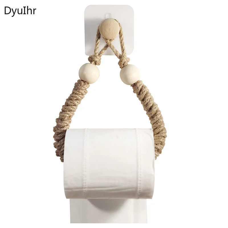 

Держатель для туалетной бумаги без перфорации DyuIhr, держатель для туалетной бумаги из пеньковой веревки, держатель для полотенец для ванной ...