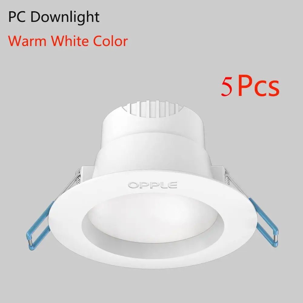 5pcs warm white Xiaomi Opple светодиодный светильник 3 Вт угол 120 градусов светильник ing белый светильник и теплый потолочный встраиваемый светильник для дома и офиса - Цвет: 5pcs warm white