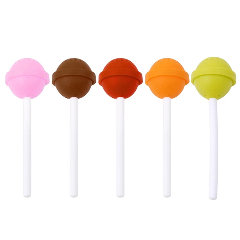 

1PC Lollipop Tea Infuser Food Grade Silicone Leaf Tea Strainer Creative Tea Set Teapot Filter Tool For Home Teaware Accessories