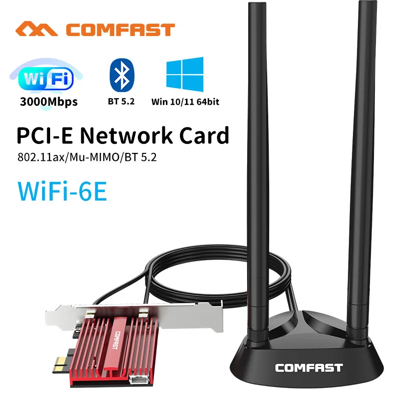 3000 Мбит/с трехдиапазонный беспроводной настольный PCIe для Intel AX210 Pro карты 802.11ax 2 4/5/6