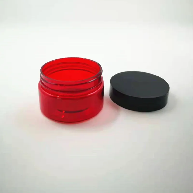 Прямая поставка 40 г красный контейнер пластиковая баночка для крема с крышками