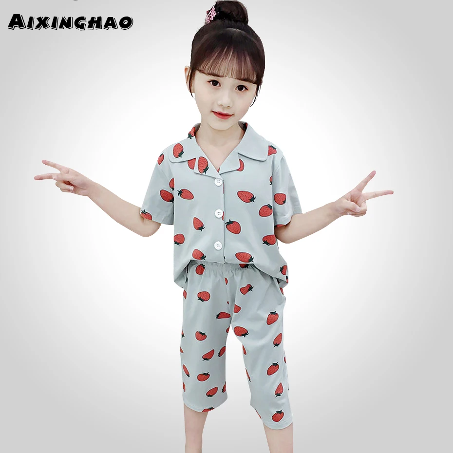 Пижама для девочек одежда сна детей костюм мальчиков и детские пижамные