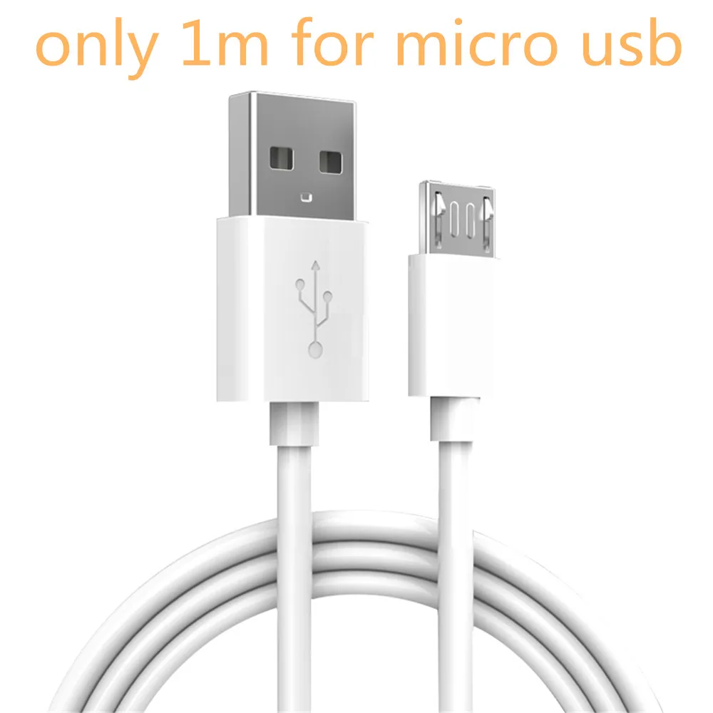 1M Cable Универсальное быстрое зарядное устройство USB EU US Plug для путешествий, настенное зарядное устройство для мобильного телефона, адаптер для samsung Xiaomi huawei LG Micro usb зарядка - Тип штекера: 1M Cable