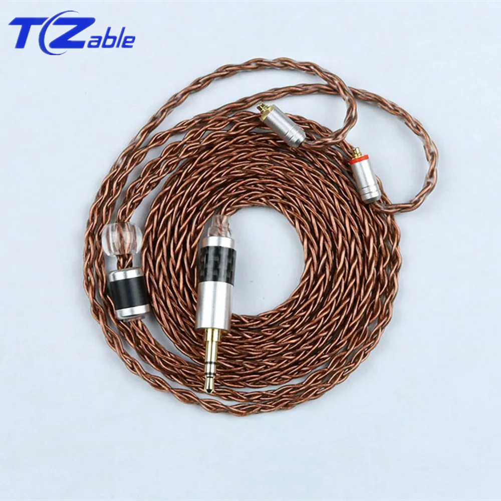 

MMCX Pin Headphone Upgrade Cable For se215 se315 se425 se535 se846 UE900 3.5mm Hifi Single Crystal Copper Plated Silver Wire
