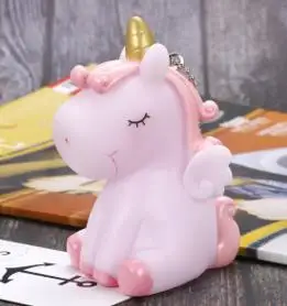 Kawaii Единорог сжимаемая игрушка ББ звук Антистресс игрушка брелок в форме куклы снятие стресса игрушка для детей девочек juguetes brinquedos - Цвет: Белый