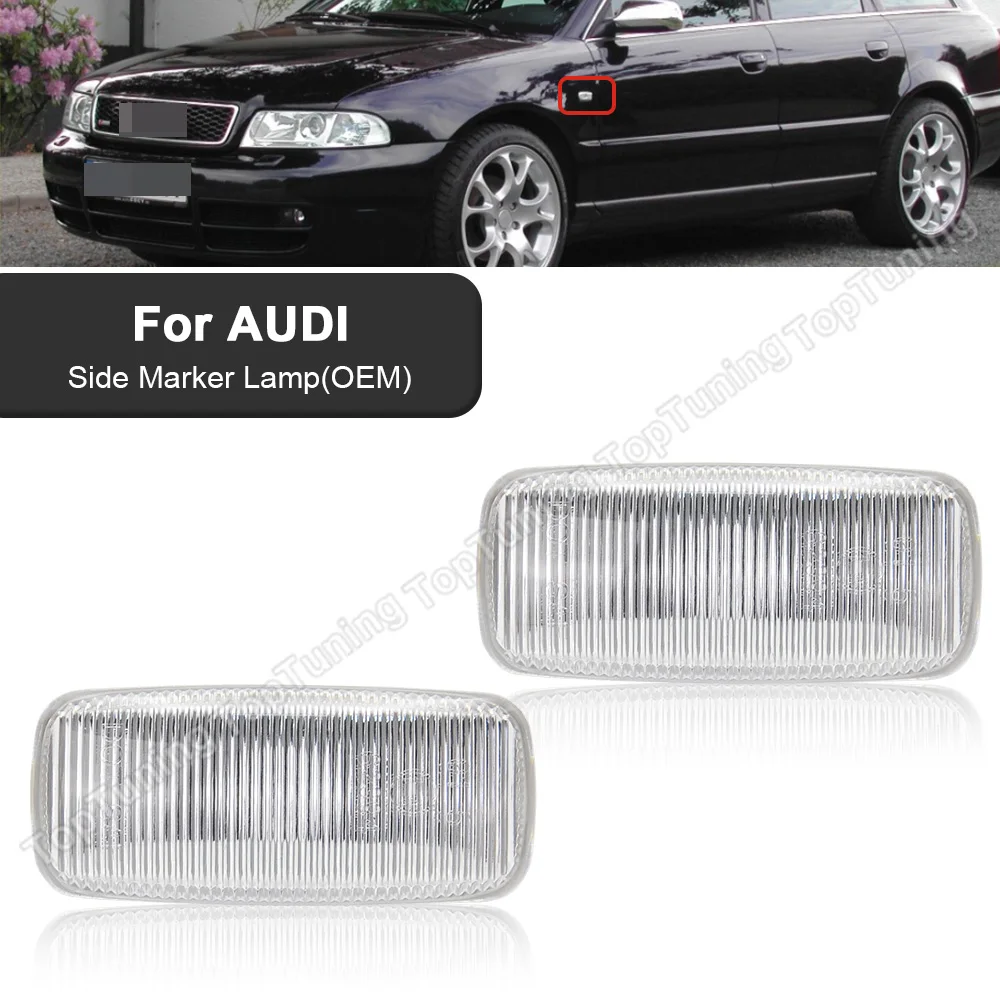 

2PCS OEM Front Fender Side Marker Light For Audi A2 A3 A4 B5 A6 C5 A8 D2 Allroad C5 TT Turn Signal Lights Lamp