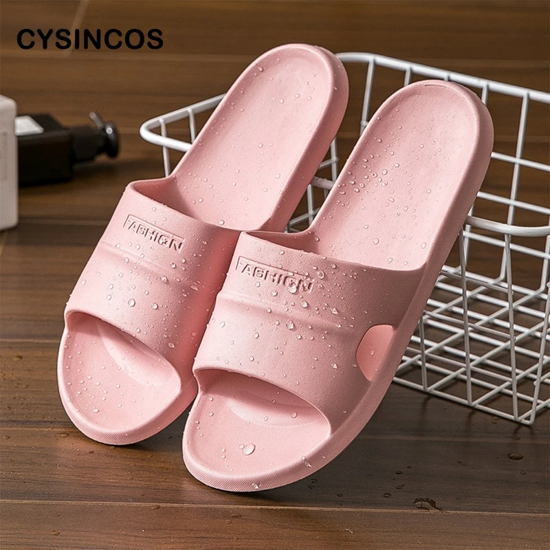

Bathroom Slippers Anti-slip Shoes Women Home Slippers Summer Beach Eva Soft Sole Slide Sandals Leisure Men Flip Flops Indoor