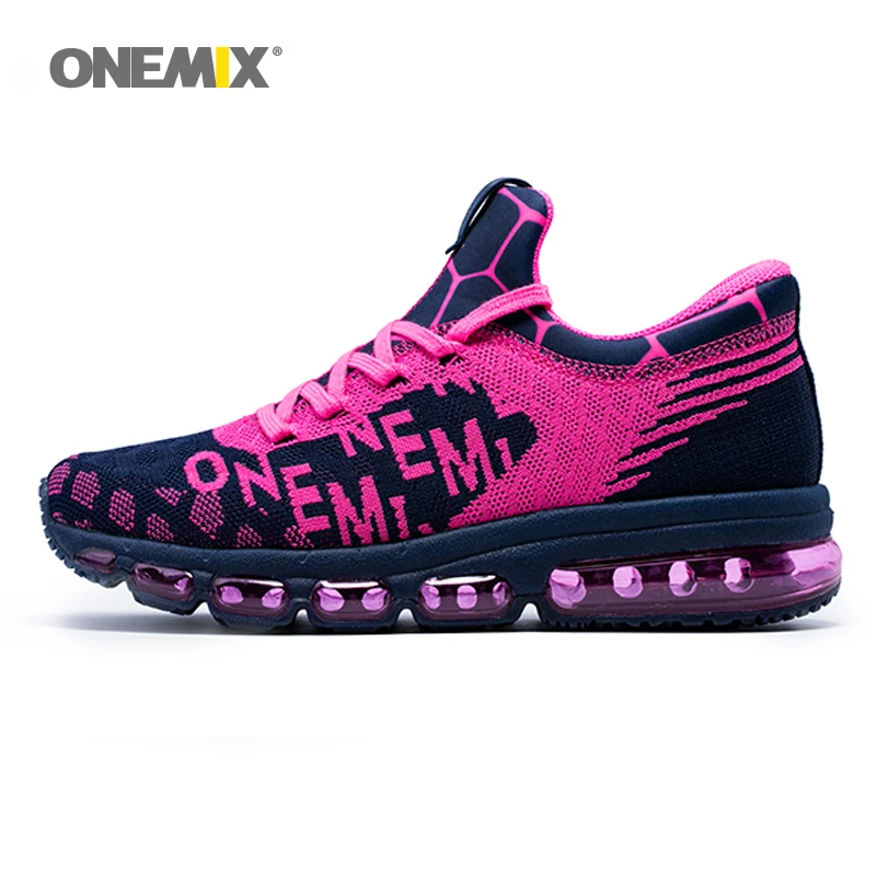 Женские кроссовки ONEMIX сетчатая вязаная спортивная обувь прогулочная для бега на