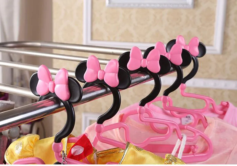 10 шт. детская пластиковая вешалка для детской одежды с мультяшным рисунком 360