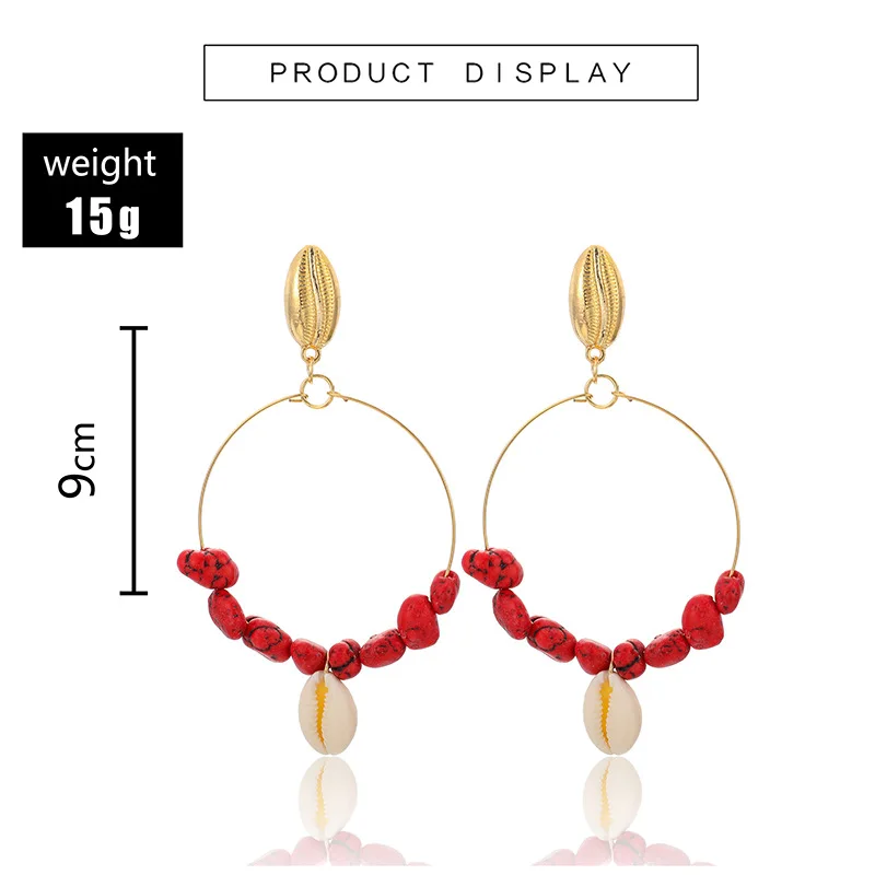 2019 Евро-американские модные простые геометрические серьги из сплава в виде