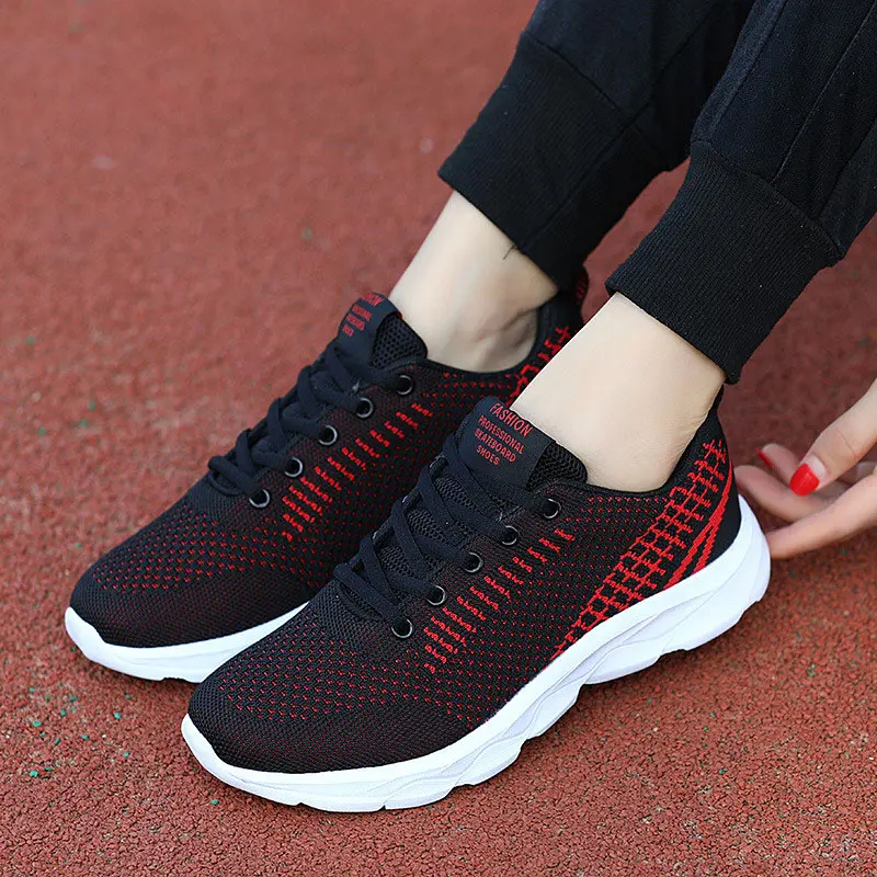 

Running Sneakers Women's Fly Weave Breathable Sneakers Woman Lightweight Walking Jogging Shoes Female Large Size Shoes 35-42