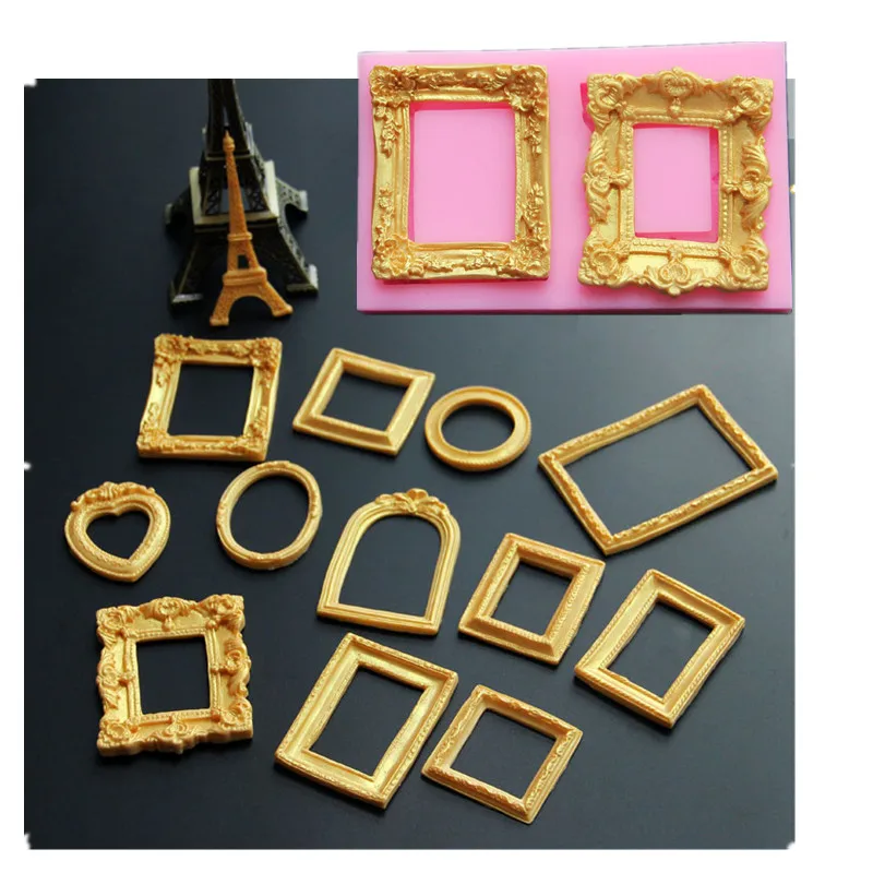 Luyou DIY Зеркало/фоторамка моделирование 3D силиконовая форма для украшения торта