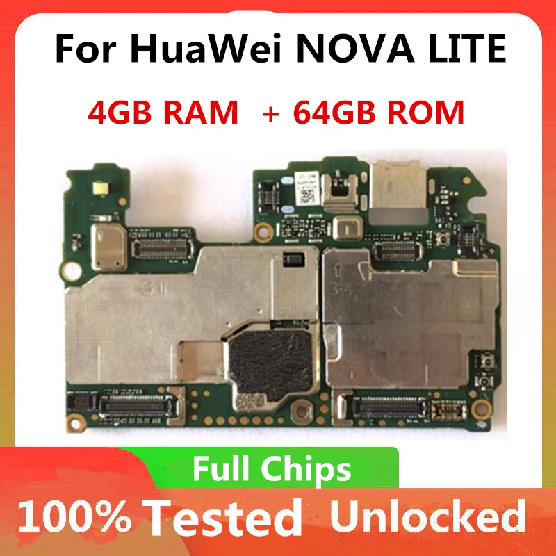 64 ГБ для HuaWei NOVA LITE материнская плата оригинальный Unlokced материнскую плату с полным