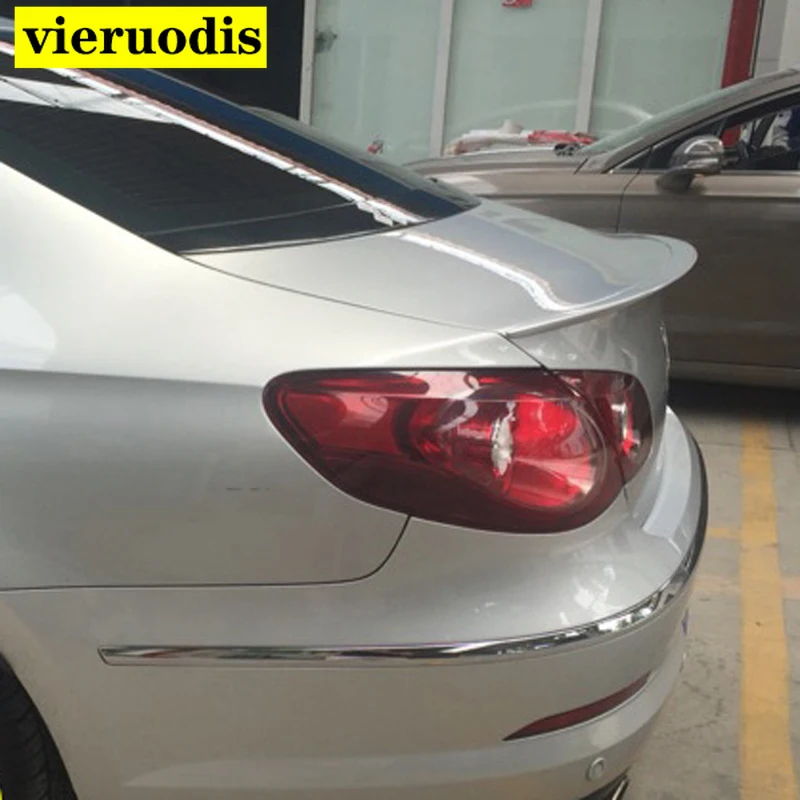 Для Volkswagen VW Passat CC 2009 2016 Авто ABS пластик Неокрашенный задний Багажник крыло губа