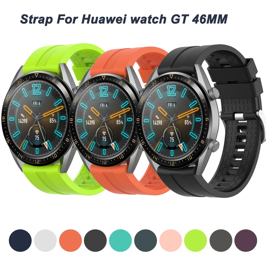 

For Huawei Watch GT 2 46mm Strap GT2 Pro GT 2E Quick release Silicone Band Replacement Bracelet 22mm Watchbands Correa Wristband