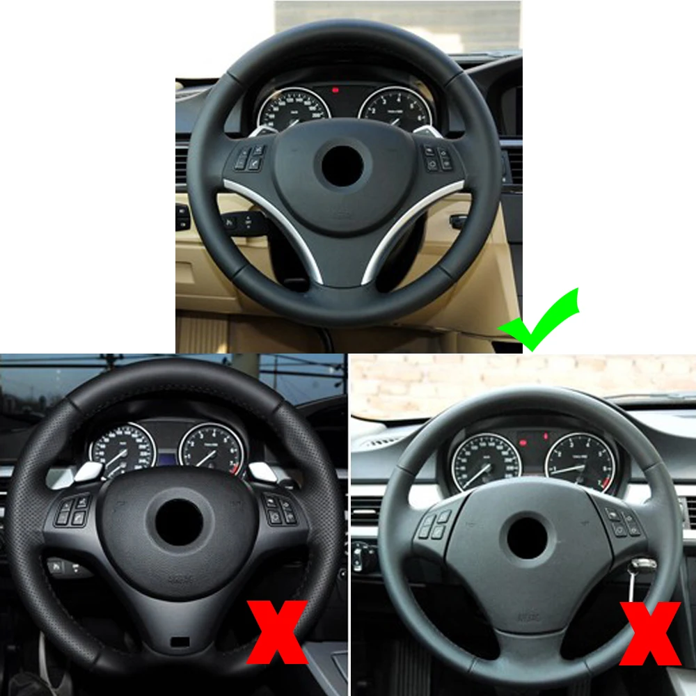 

Car Steering Wheel Decoration Cover Trim Frame Sticker for BMW E90 3 Series 2005 - 2012 Car Accessories
