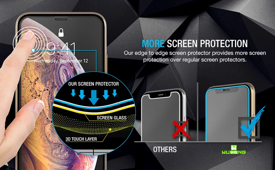 Рамка Полное покрытие для iPhone 7/8 Plus Защита экрана для iPhone XR XS Max закаленное стекло для iPhone 11 Pro Max защита от пыли