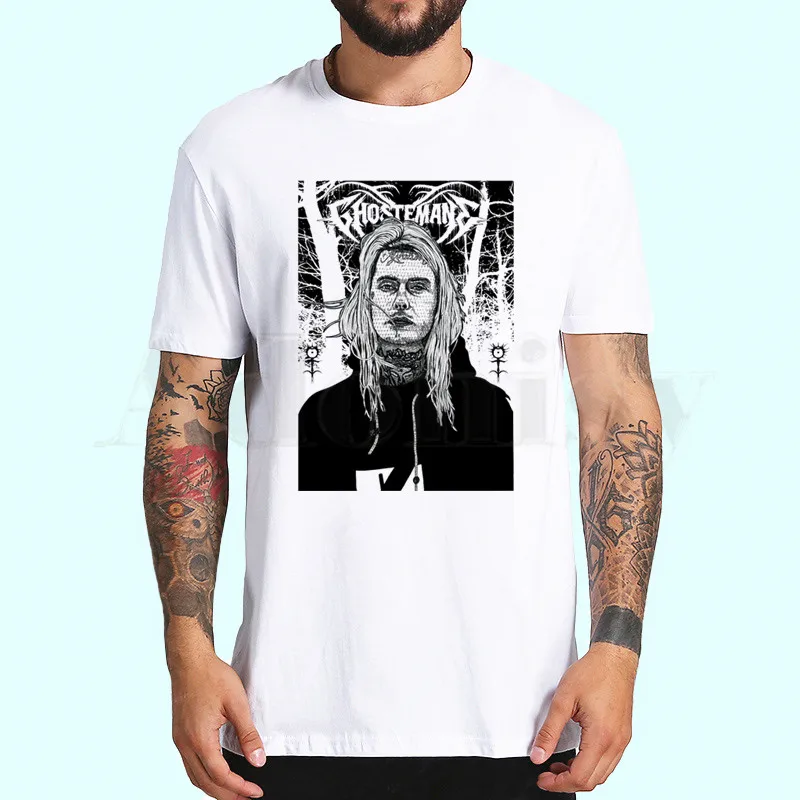Новинка модная мужская футболка ghosteгрина летняя Повседневная белая забавная с