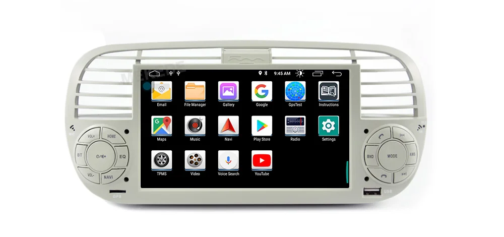 Продукт! ips DSP android 9,1 автомобильный dvd gps навигационный мультимедийный плеер для Fiat 500 2007- с wifi bluetooth carplay DAB