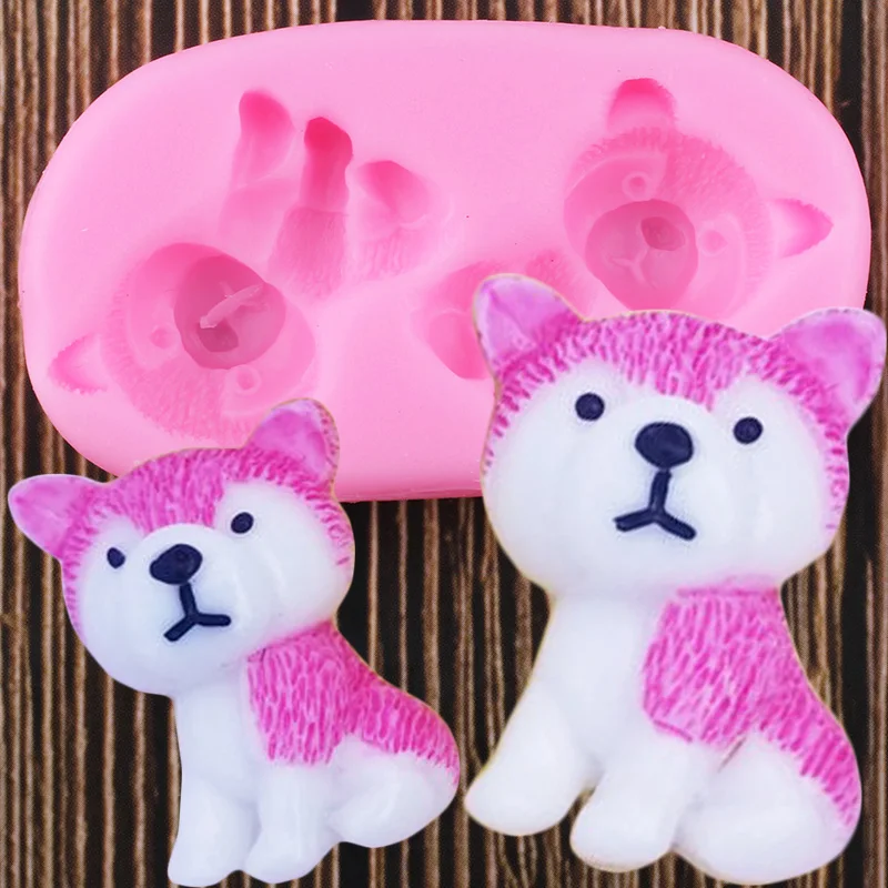 Силиконовые формы в виде собаки для детского дня рождения форма шоколада мастики