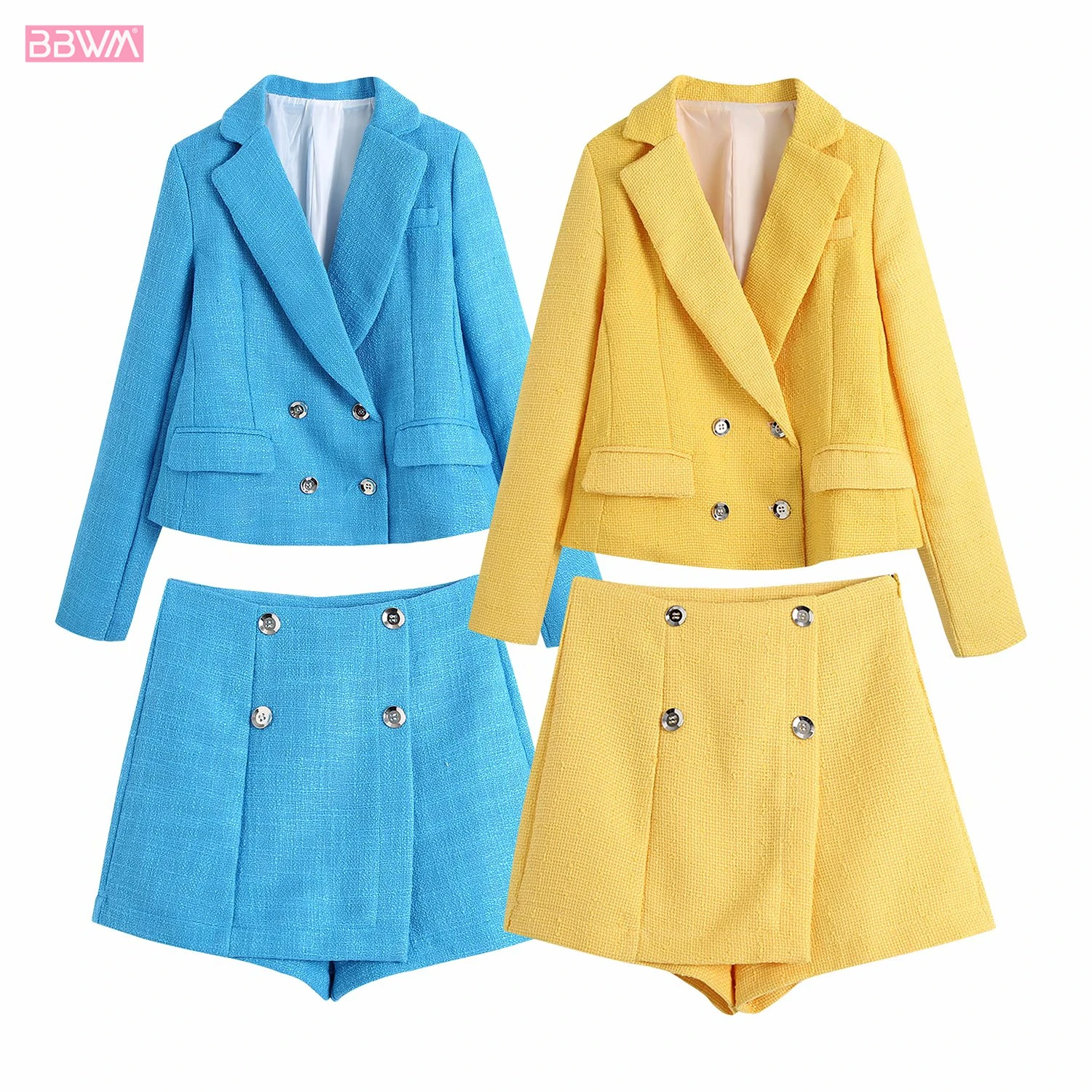 

Suit Collar Long-sleeved Candy-colored Texture Short Women's Blazer New Sweet Professional Chic Female Tops