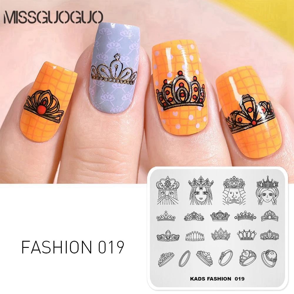 Missguoguo Новое поступление модные штампованные пластины для ногтей печать стемпер