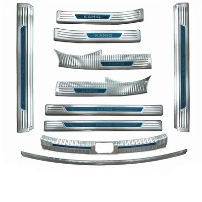 

For Skoda KAMIQ 2018-2019 stainless steel Threshold guard plate Trunk threshold guard Anti-scratch protection car accessories