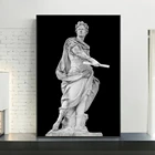 Черно-белый римский император Джулиус скульптура плакат печать статуя Цезаря холст живопись Настенная картина для декора гостиной