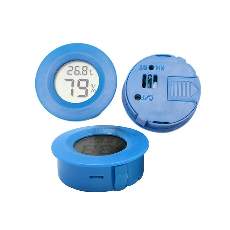 

1PC Hygrometer Thermometer Meter LCD Digital Round Colorful Temperature Tester Gauge Aquarium Humidity Detector