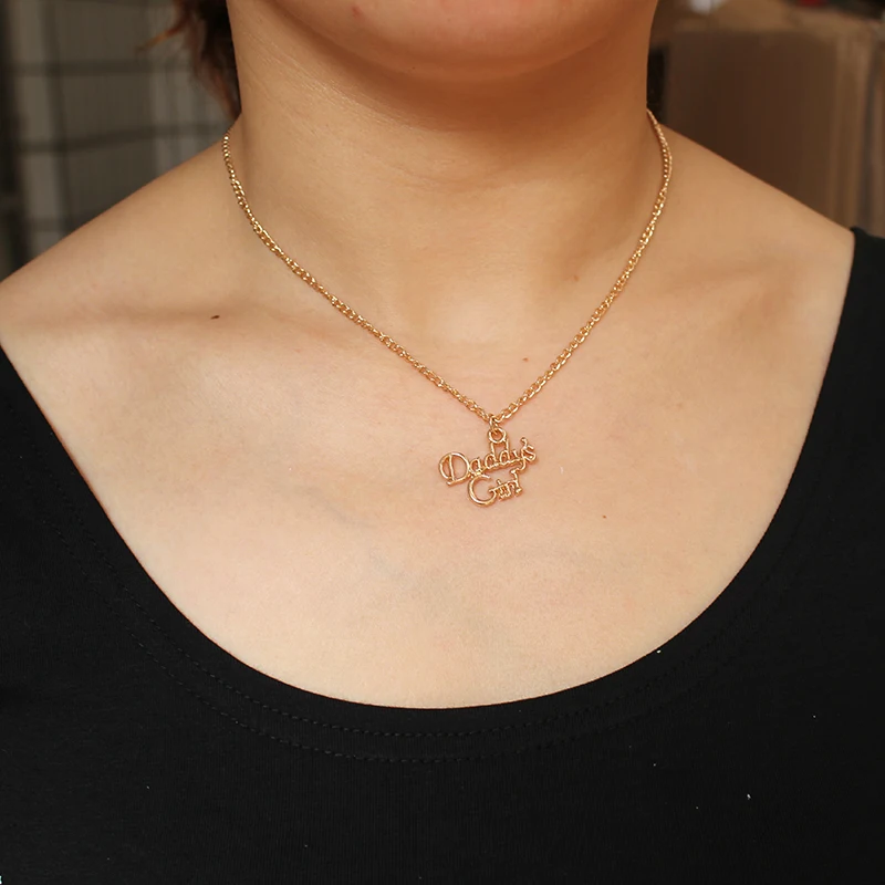 Модная женская бижутерия Hapiship золотой кулон для папы и девушки ожерелье чокер