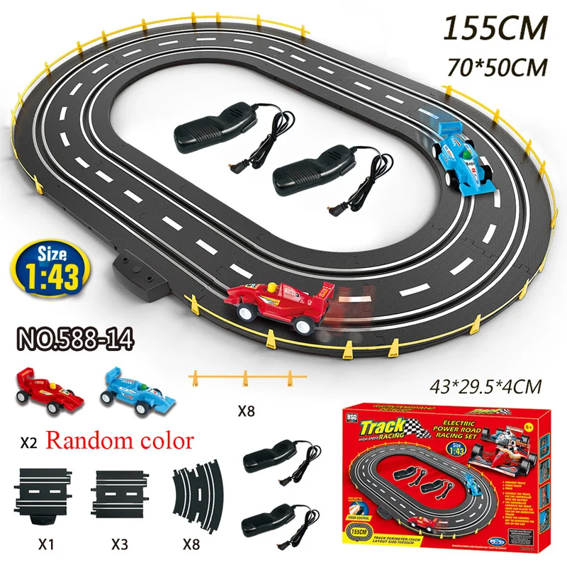 1:43 электрический трек железнодорожные игрушки слот автомобильный набор Autorama